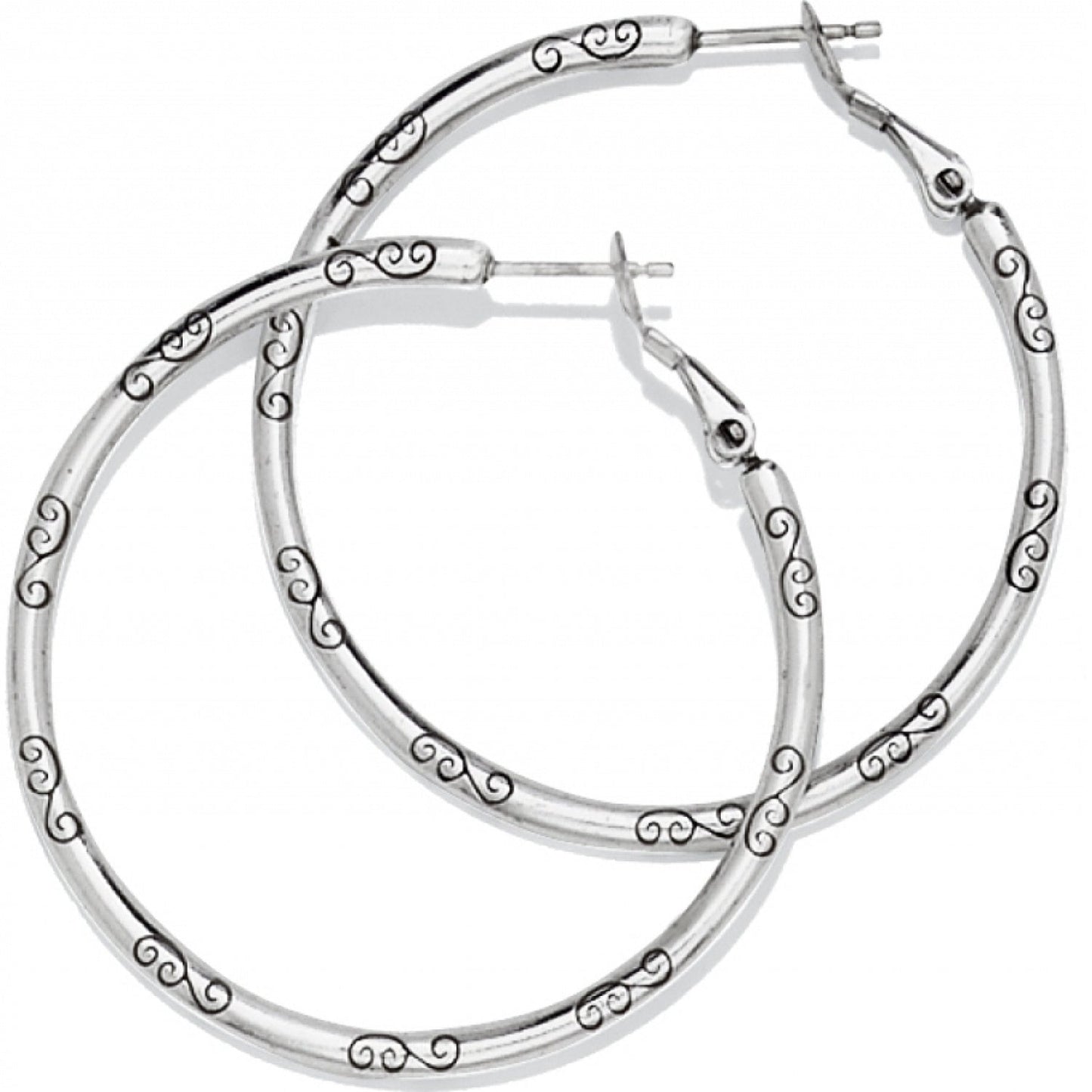Large Hoop Charm Earrings