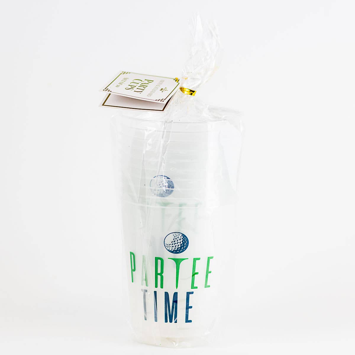 Partee Time Party Cups Frosted/Green/Royal 16oz.