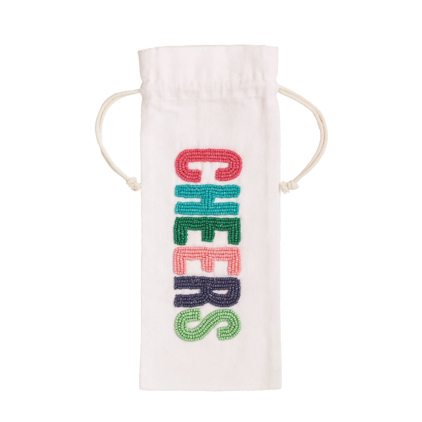 Cheers Beaded Birthday Wine Bag