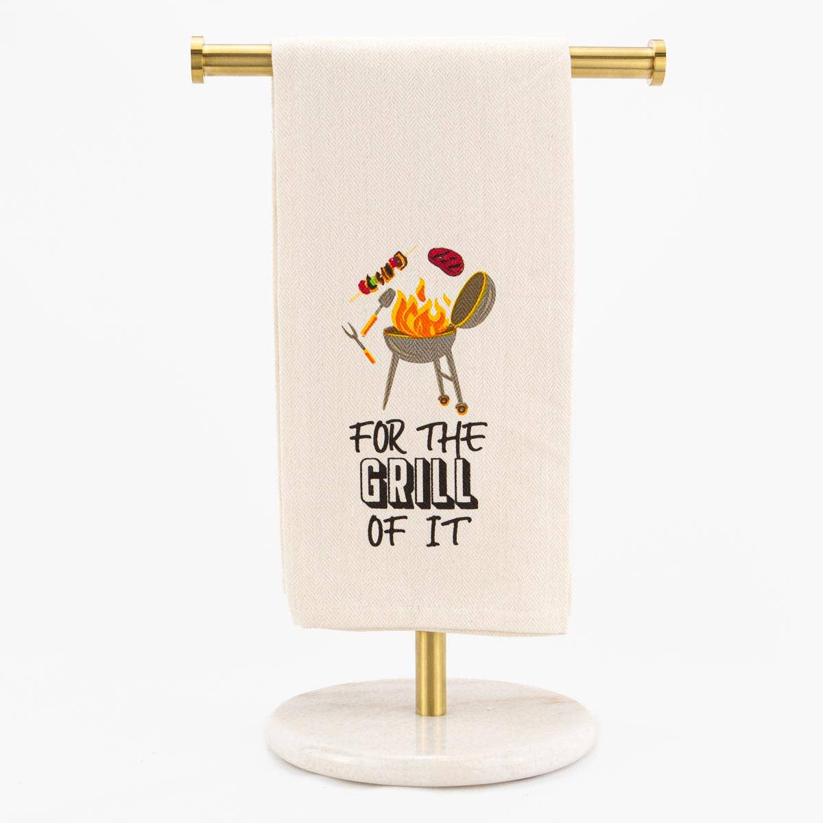 For the Grill Of It Hand Towel Cream/Multi 20x28