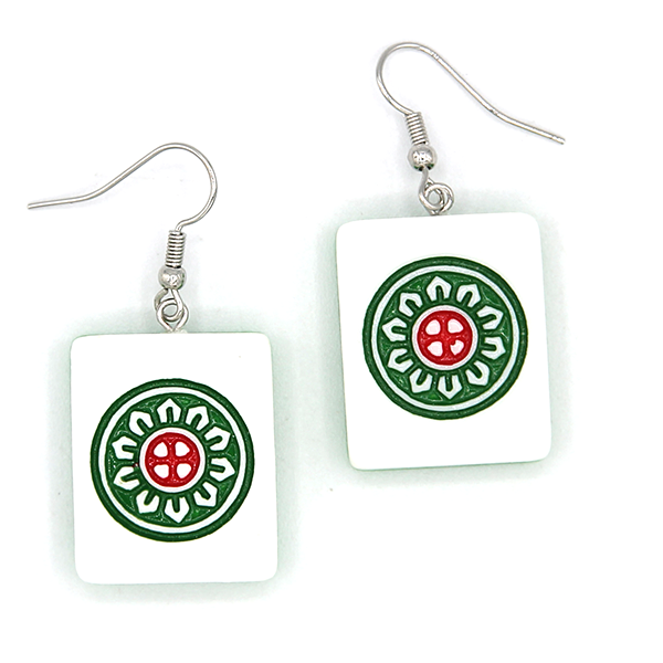 Mahjong Plastic Drop M4 Earrings