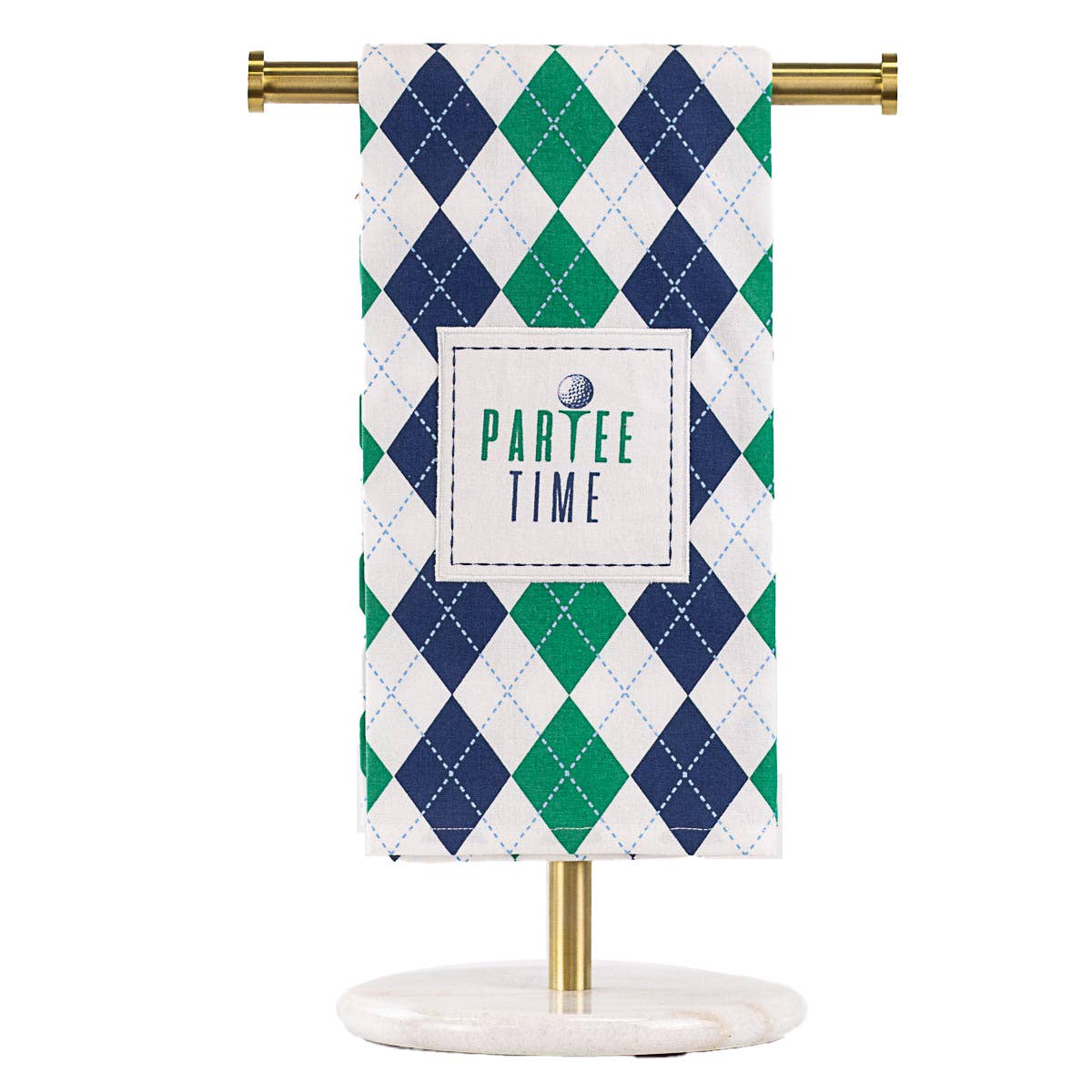 Partee Time Hand Towel White/Royal/Palm 20x28