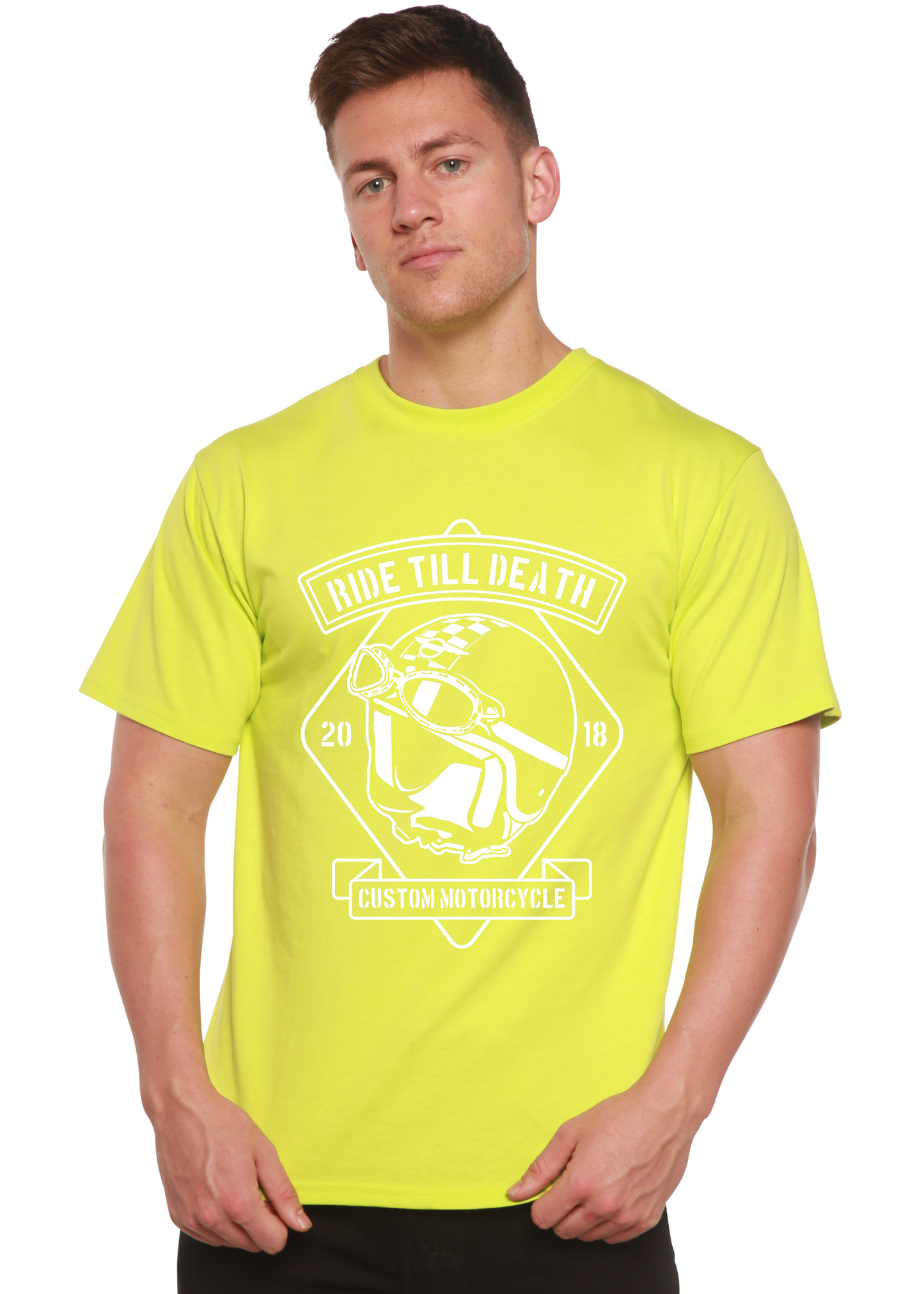 Ride Till Death Spun Bamboo® Men's Bamboo Viscose/Organic Cotton Short Sleeve Graphic T-Shirt