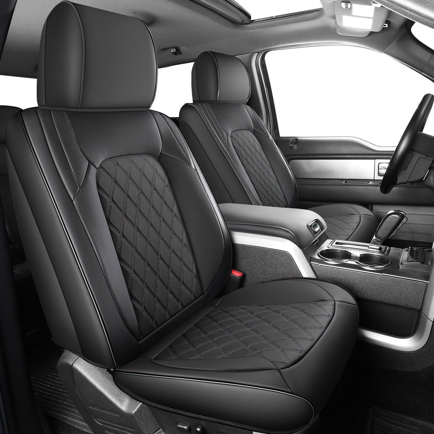 Umbrauto Truck Seat Covers for Silverado/Sierra,Black