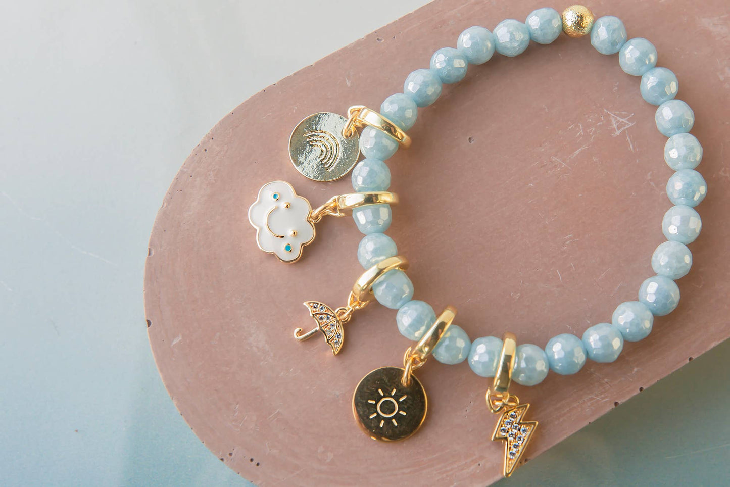 Umbrella Charm, Gold | Charm Bar, Bag Charm