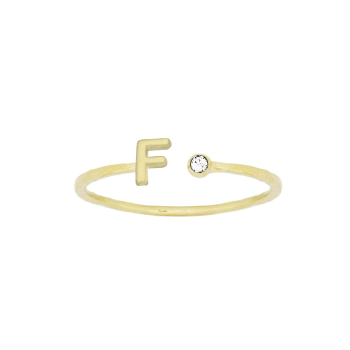 Letter F Initial Ring