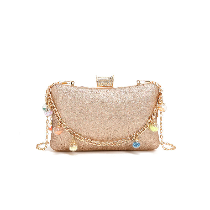 Trendy Ladies Bag Texture Exquisite Women Simple Western Small Bag Lock Single Shoulder Chain Messenger Bag