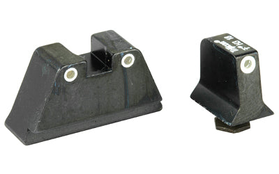 Trijicon Suppressor Sight Height | Green Front Sight with Orange Rear Lamps | Fits Glock 17/19/22/23/26/27/31/32/33/34/35/37/38/39 | Black