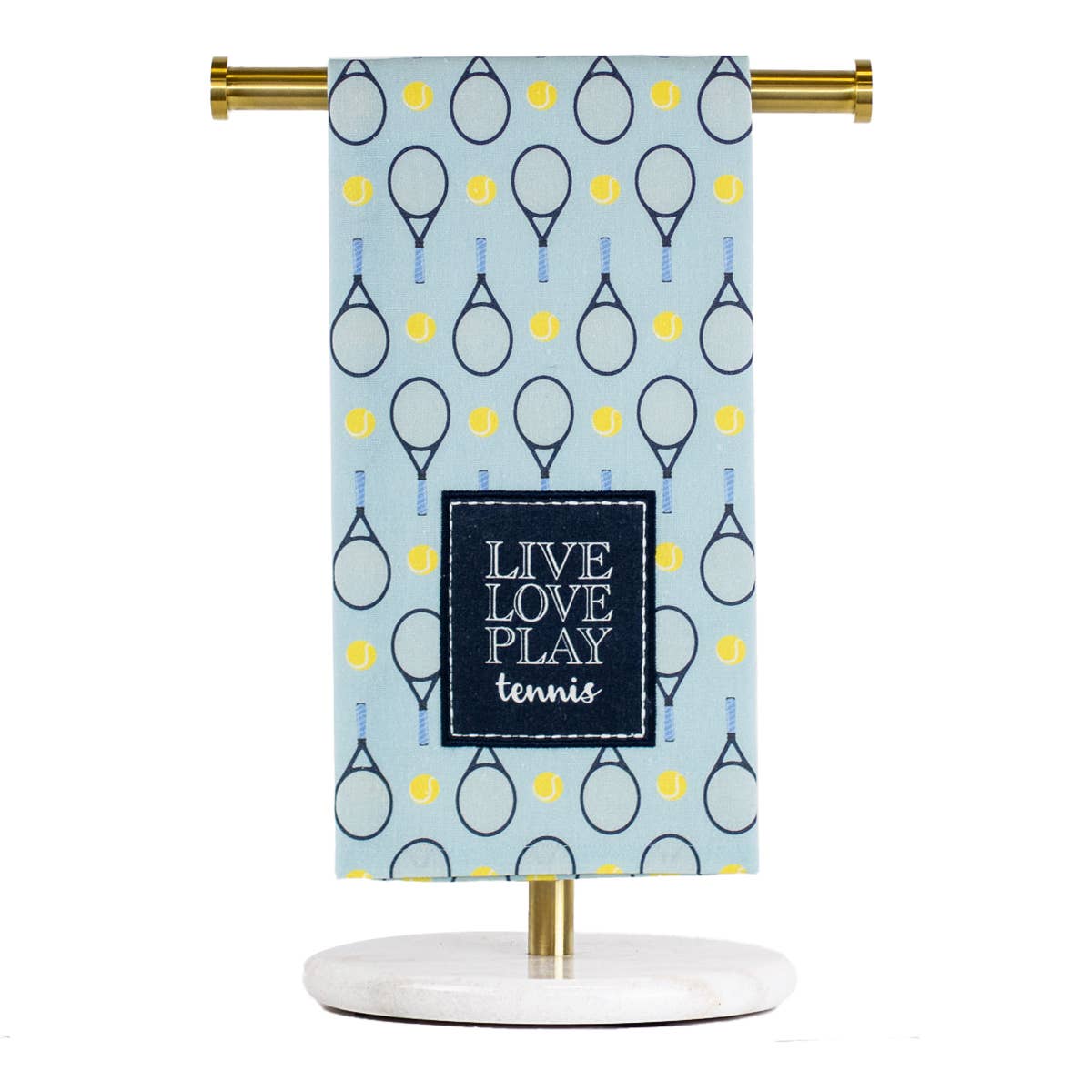 Live Love Play Tennis Hand Towel Sky/Palace/Navy 20x28