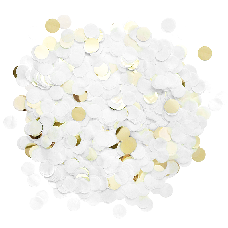 Table Confetti - White & Gold: 0.5oz