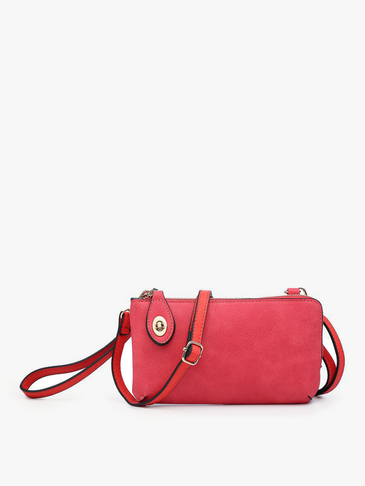 HOT PINK Kendall Twist Lock Crossbody/Wristlet
