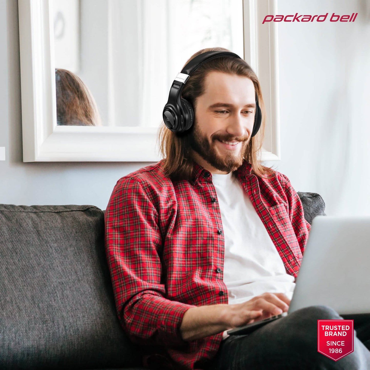 Packard Bell Dynamic Audio Wireless Headphones - Rechargeable HD Headset