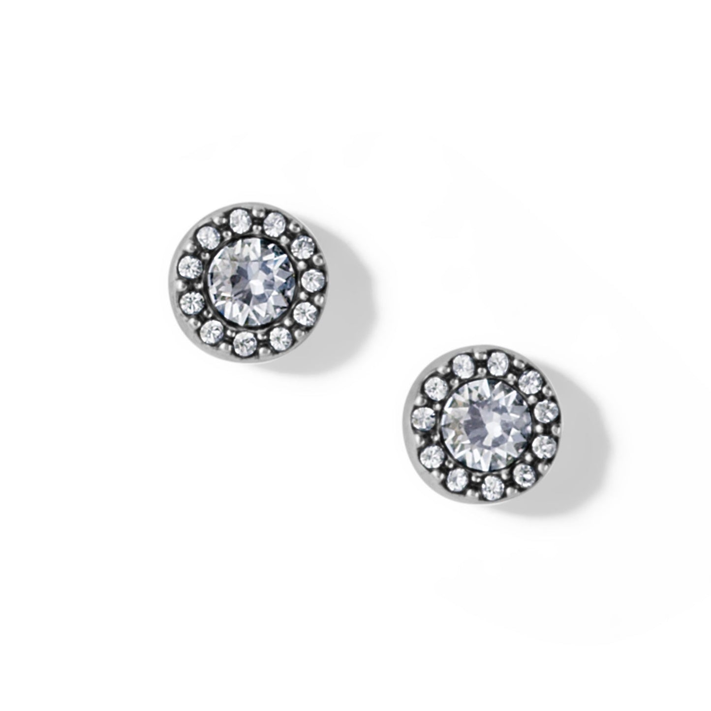Silver Illumina Solitaire Post Earrings