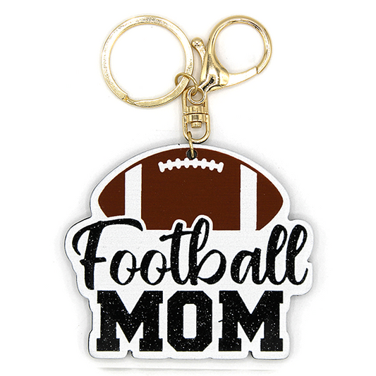 Football Mom Keychain Bag Charm