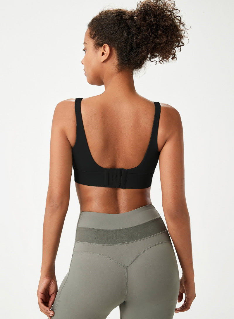 Sports Bra Women Buckle Yoga Bra Fixed Cup Sports Bra Fitness Vest