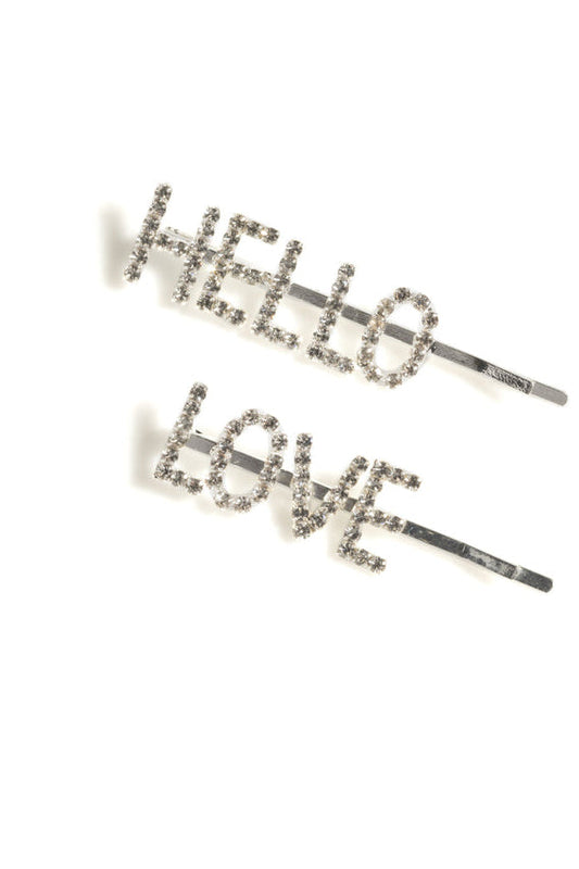 Hello/Love Hair Pins