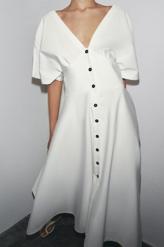 Spring Women Clothing Niche All Matching Slim Fit Slimming Casual Dress