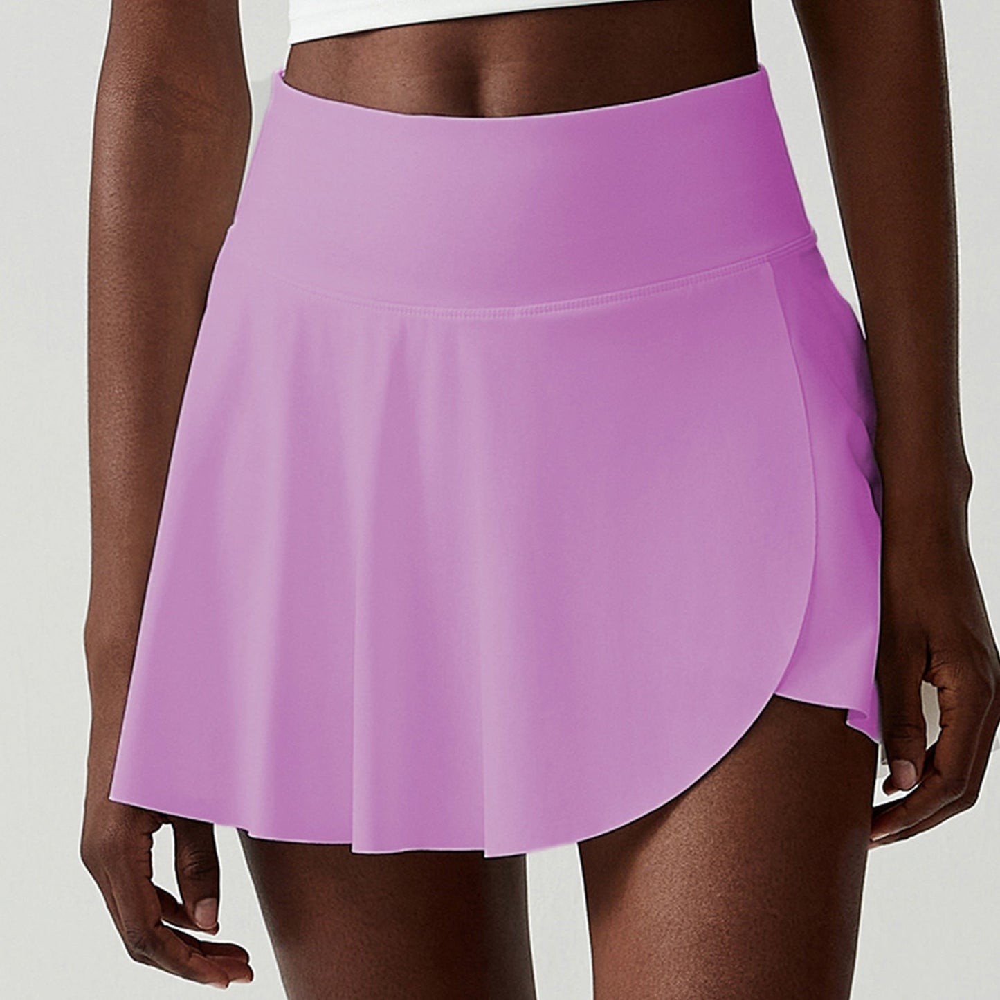 Nude Feel Quick-Drying Tennis Skirt Women Stretch Anti Wardrobe Malfunction Yoga Fitness Running Sports Skirt Women