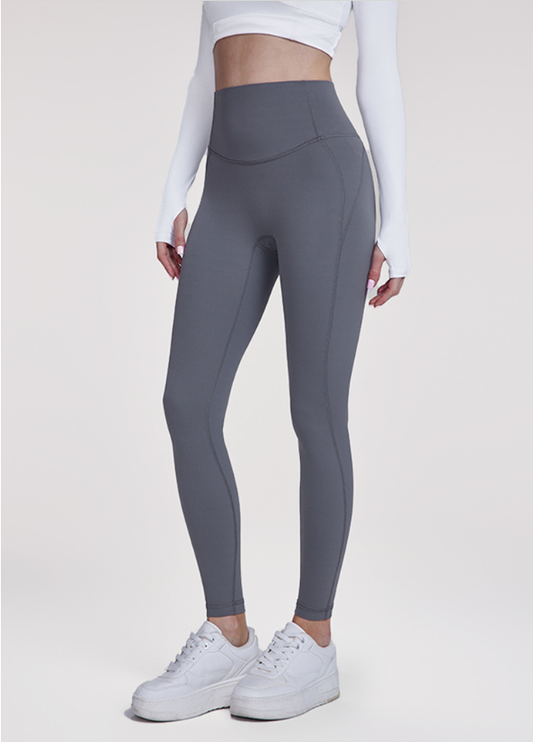 Back Pocket Yoga Trousers Women Antibacterial Inner Sports Tights Reflective Printed Night Running Fitness Trousers