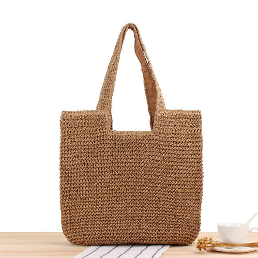 Bag Mori Hand-Woven Bag Casual Large Capacity Beach Bag