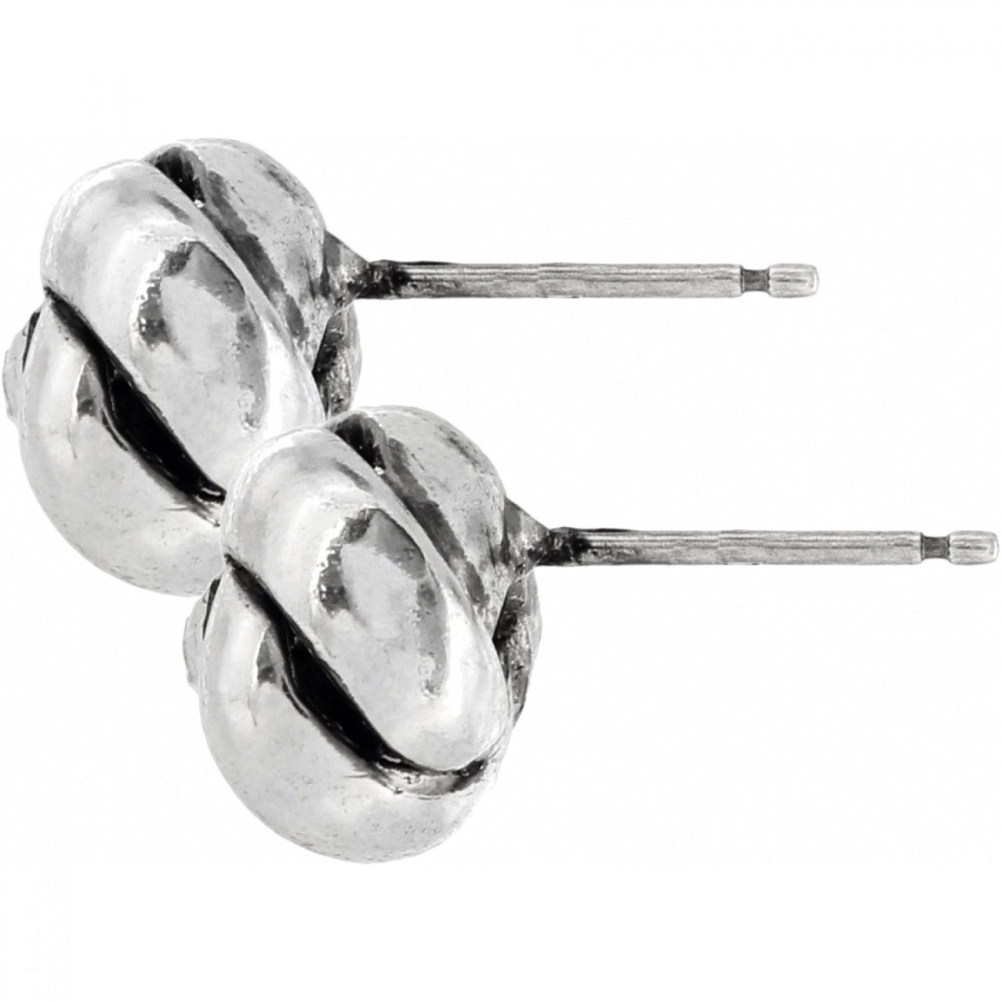 Silver Love Me Knot Mini Post Stud Earrings