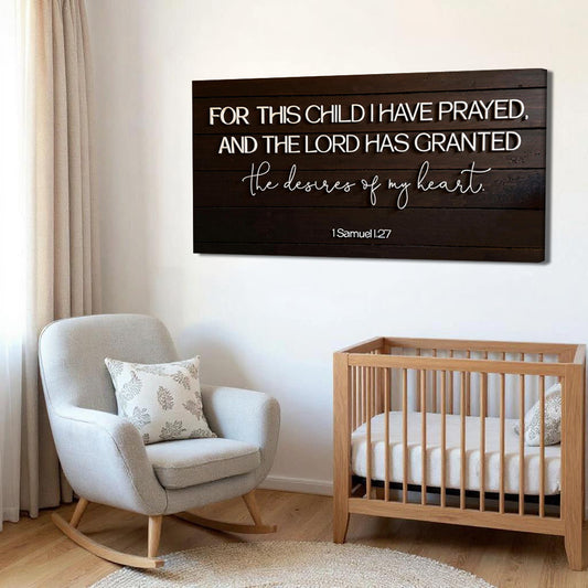 1 Samuel 1:27 - For This Child I Have Prayed Sign V