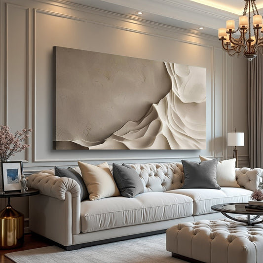 Beige Minimalist Wall Art IV