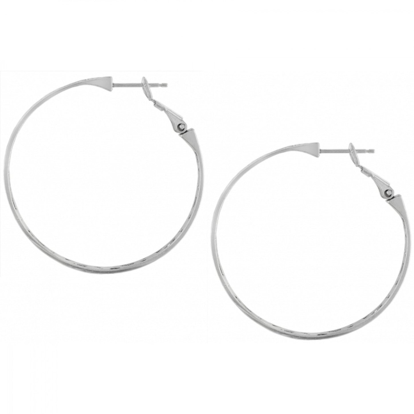 Silver Contempo Large Hoop Earrings