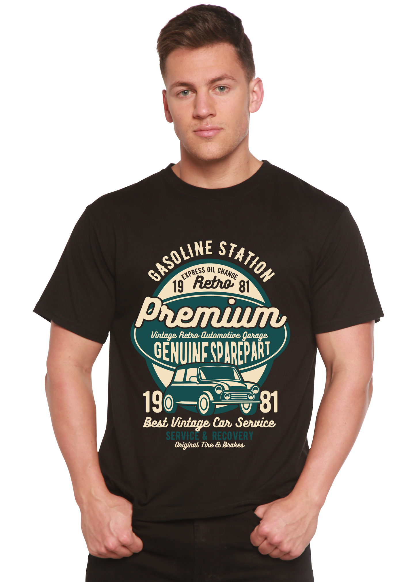 Premium Garage Spun Bamboo® Men's Bamboo Viscose/Organic Cotton Short Sleeve Graphic T-Shirt