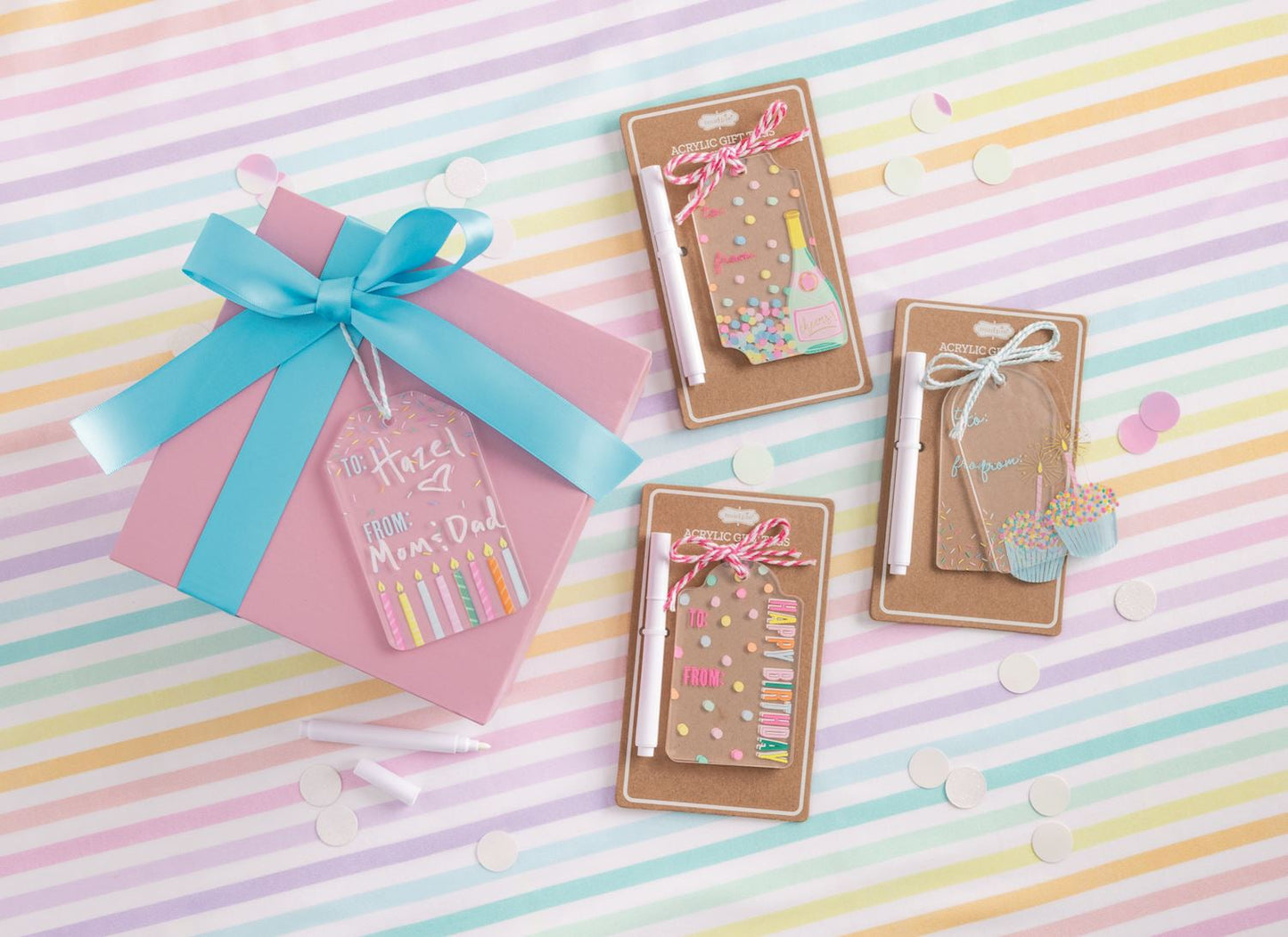 Acrylic Birthday Tag Sets