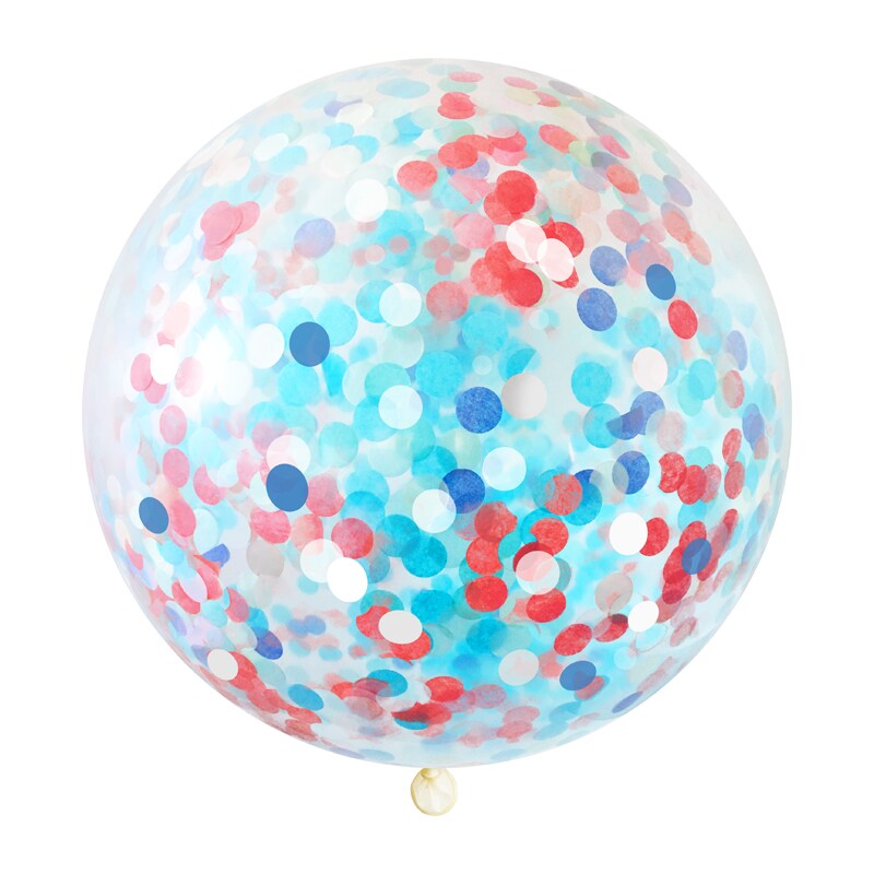Giant Confetti Balloon - Red, White & Blue