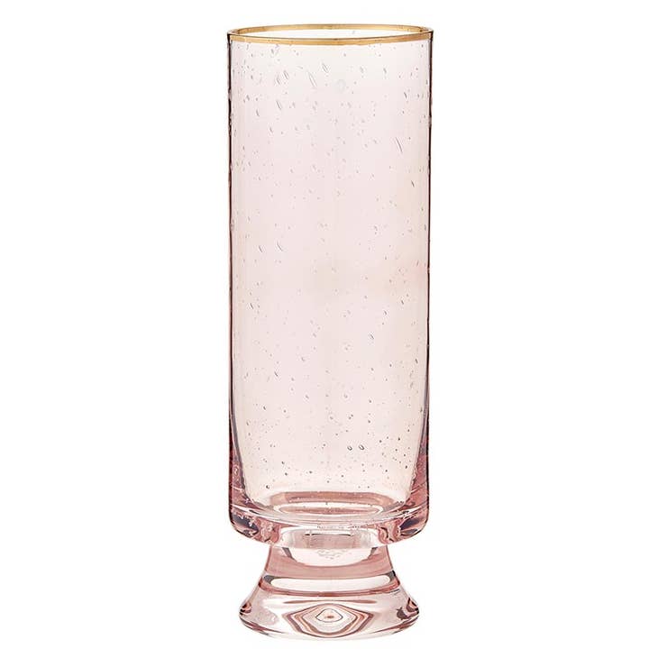 Gold Rimmed Blush Glass