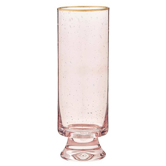 Gold Rimmed Blush Glass