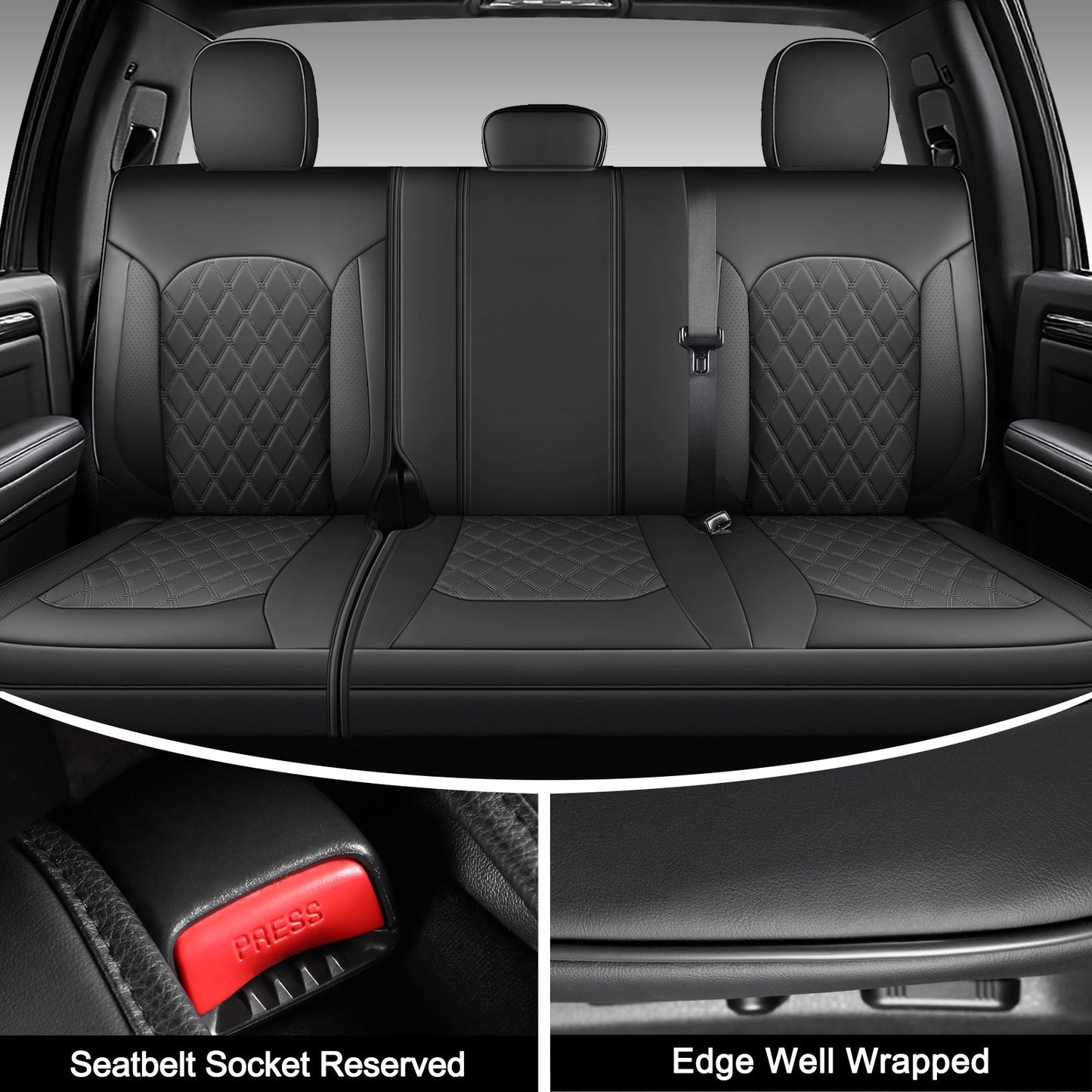 Umbrauto Truck Seat Covers for Silverado/Sierra,Black
