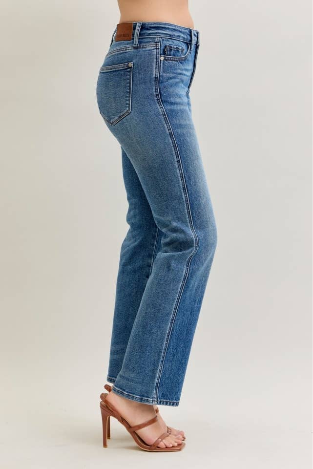 Drew - Mid Rise Slim Straight Rigid Magic Button-Fly Jeans