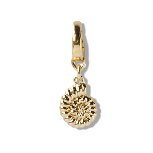 Nautilus Shell Charm, Gold, Bag Charm