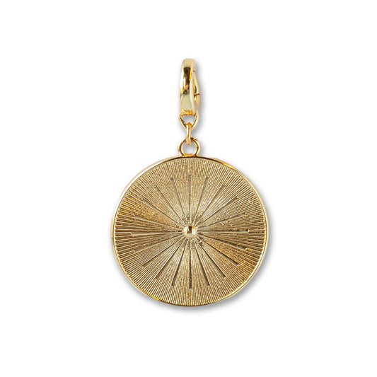 Sundial Charm, Gold, Charm Bar | Charm Necklace, Bag Charm