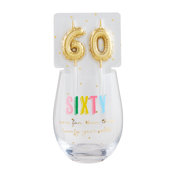 Birthday Candles and Glasses