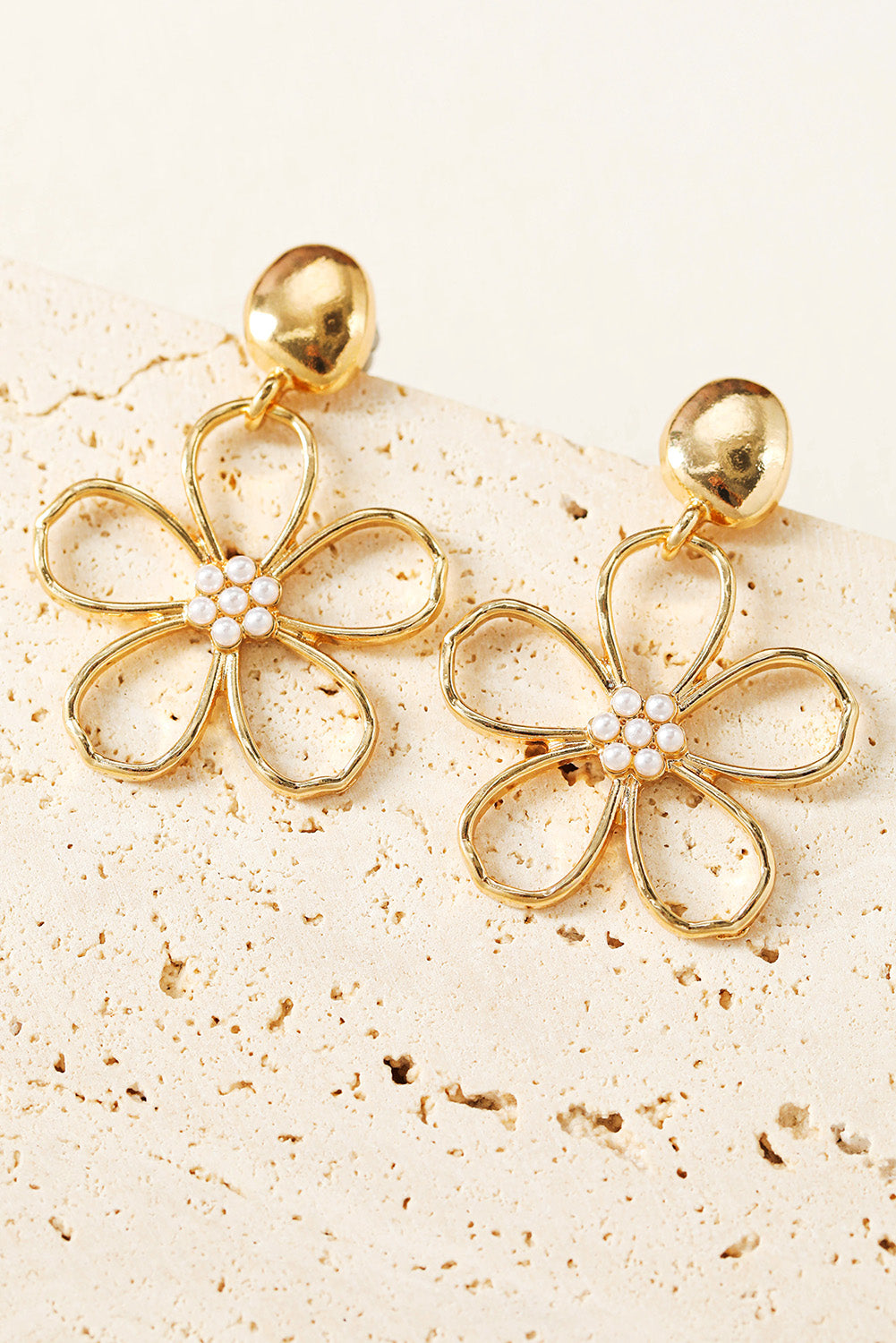 Gold Flower Earrings