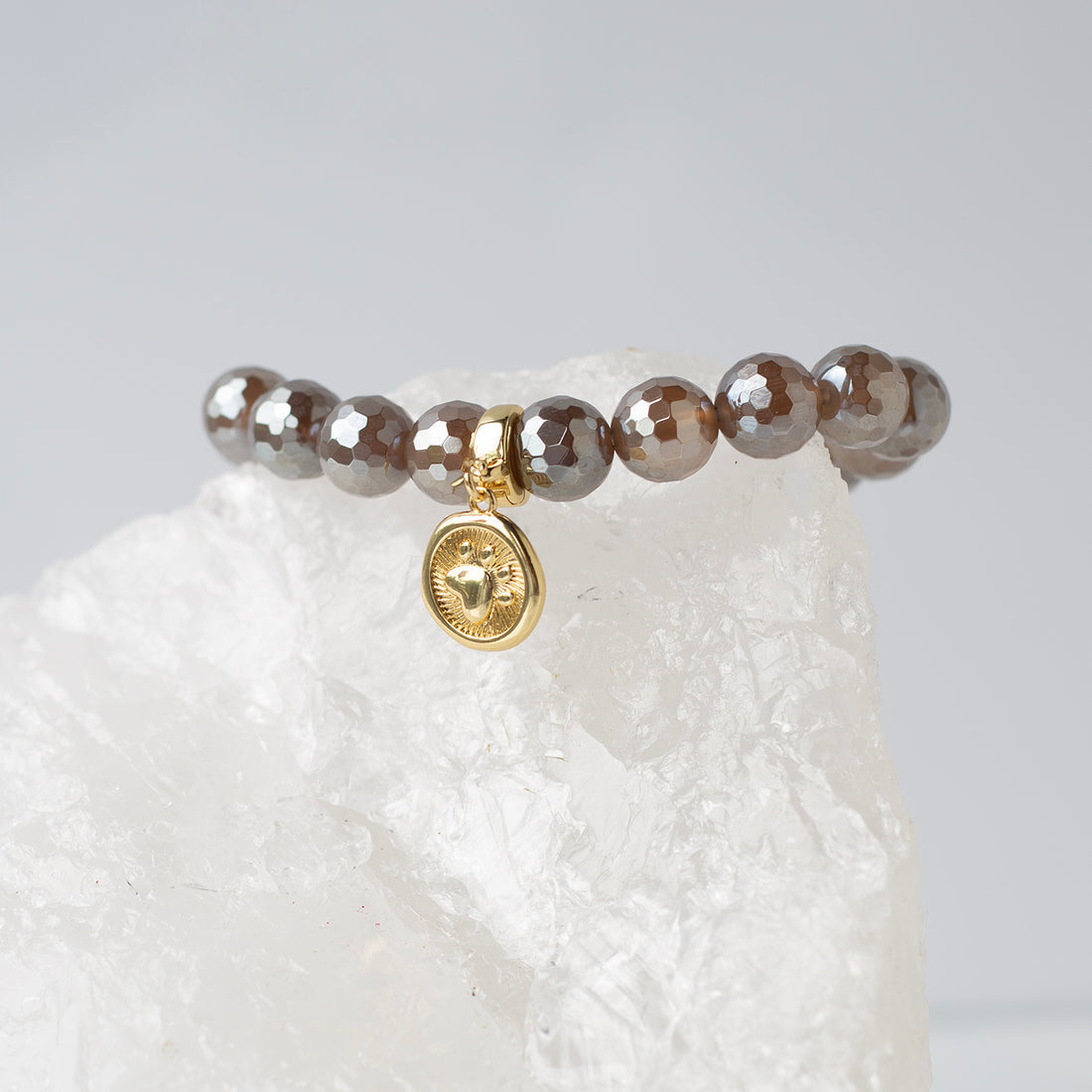 Paw Print Love Charm, Gold, Charm Bar | Charm