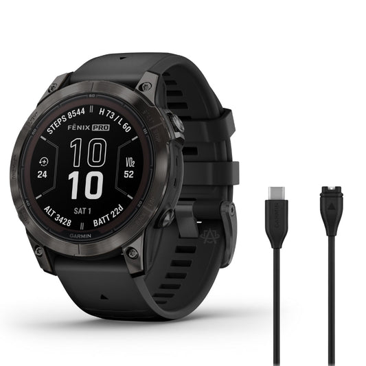 Garmin Fenix 7 Pro Sapphire Solar | Solar Powered Smartwatch w/ ECG