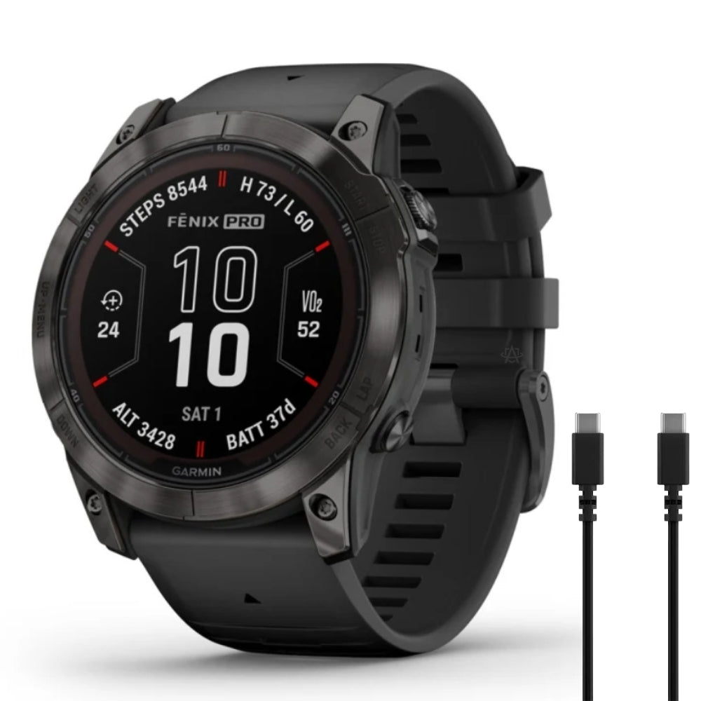Garmin Fenix 7X Pro Solar Sapphire | Solar Powered Smartwatch w/ GPS & ECG