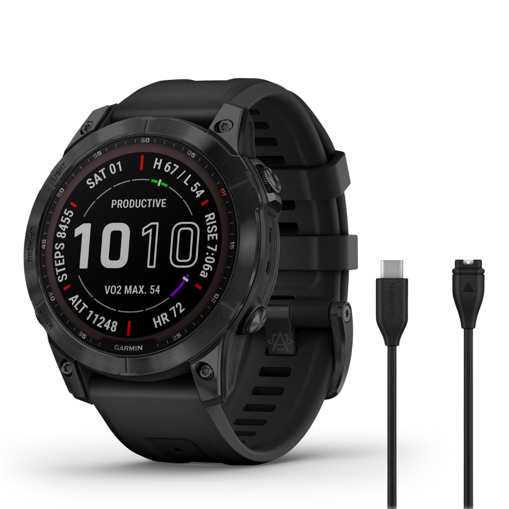 Garmin Fenix 7 Sapphire Solar | Solar Powered Smartwatch w/ Health Features