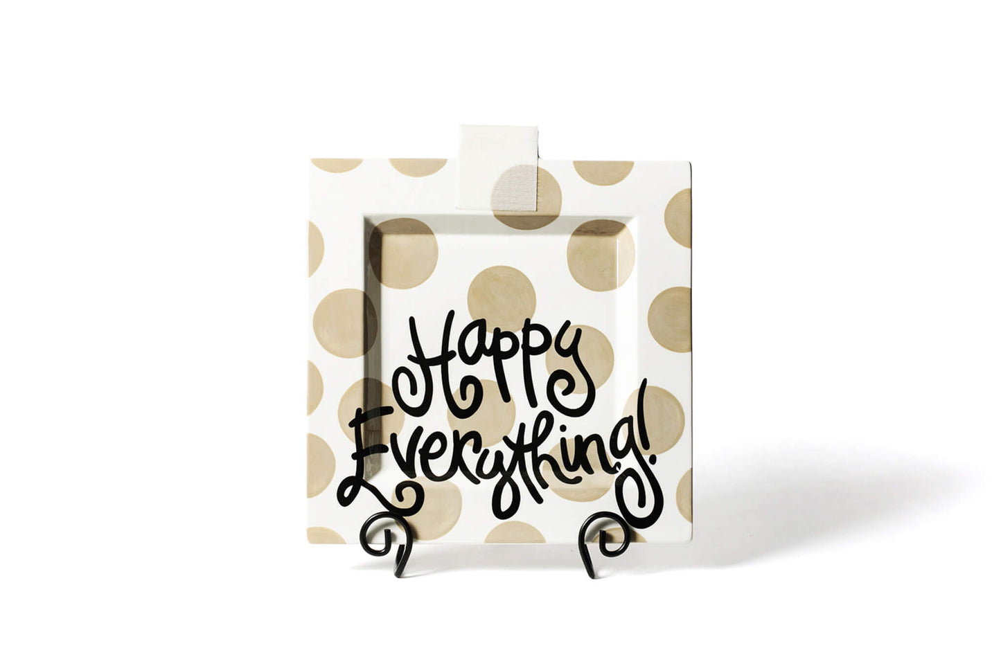 Neutral Dot Happy Everything!™ Big Square Platter