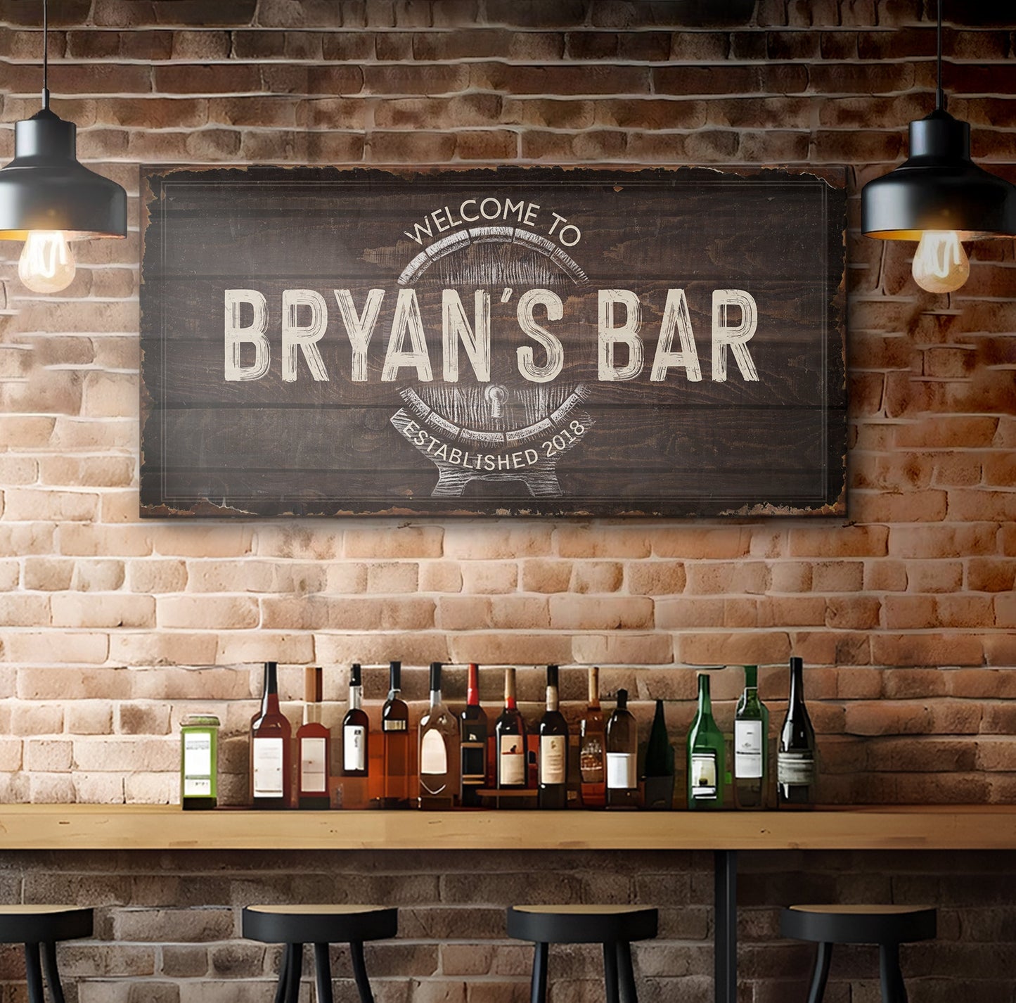 Beer Barrel Bar Sign
