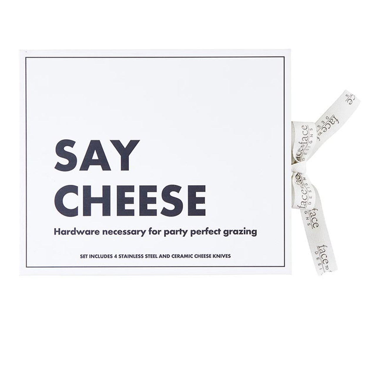 Face to Face Say Cheese Ceramic Cheese Knives Book Box