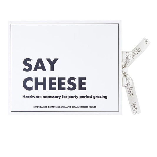 Face to Face Say Cheese Ceramic Cheese Knives Book Box