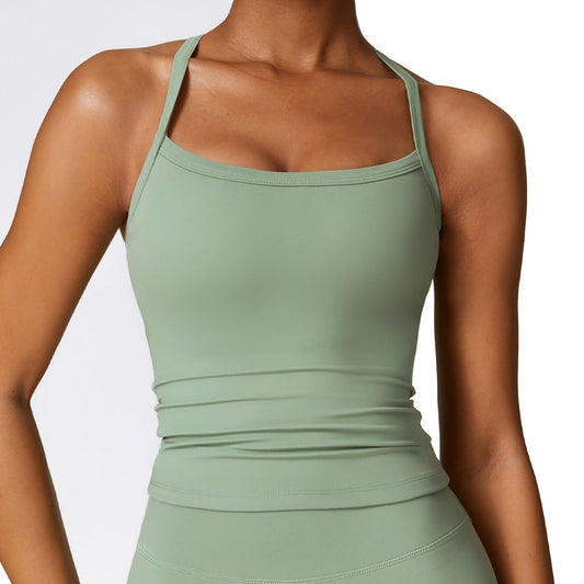 Sollinarry Winter Brushed Beauty Back Yoga Vest Quick-Drying Workout Top Outer Wear Running Exercise Vest Women