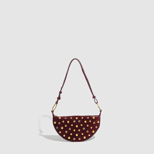 Motorcycle Retro Shoulder Bag Punk Rivet Rivet Crossbody Bag Women Bag