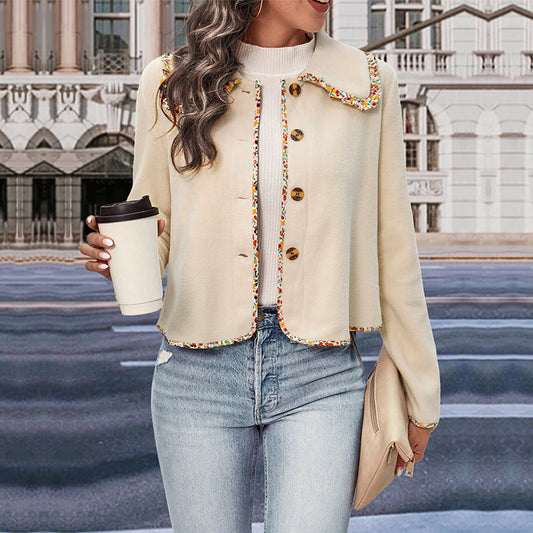 Autumn Winter Women Wear Lace Solid Color Women Jacket